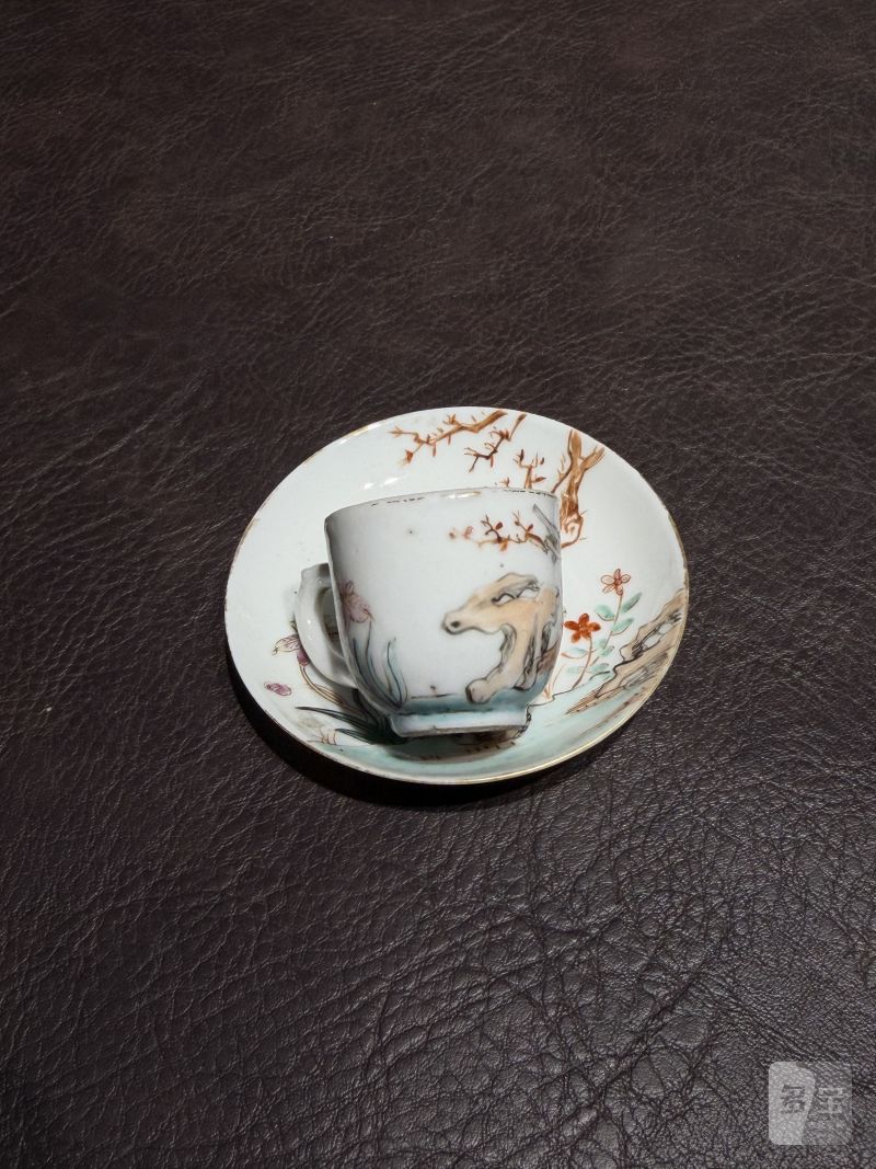 清乾隆 粉彩花鸟纹茶具一套25件 - 图84
